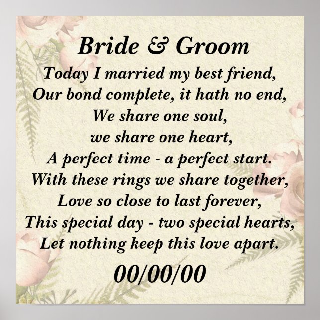 Póster Hoje casei-me com o meu melhor amigo personalizá-l (Frente)