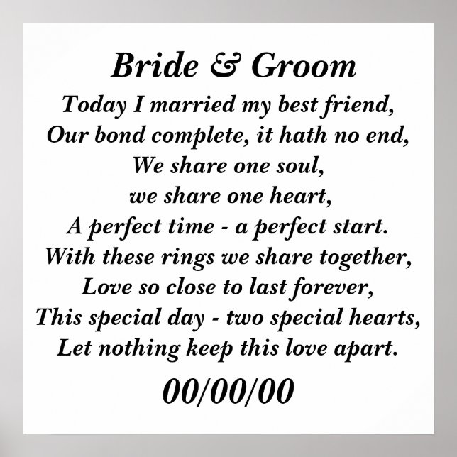 Póster Hoje casei-me com o meu melhor amigo personalizá-l (Frente)