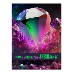 Póster Hoje é uma citação motivacional de início novo do 