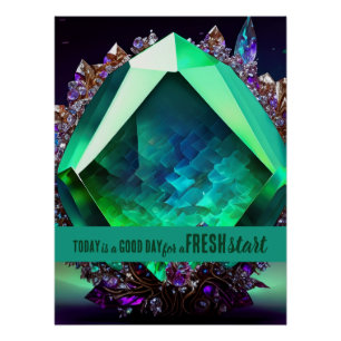 Póster Hoje é uma citação motivacional de início novo do