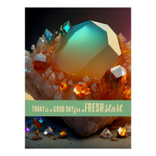 Póster Hoje é uma citação motivacional de início novo do