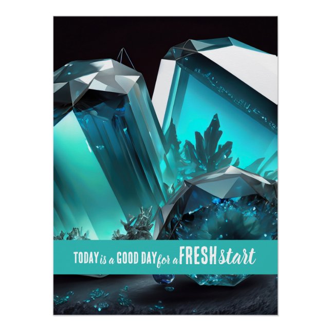 Póster Hoje é uma citação motivacional de início novo do  (Frente)