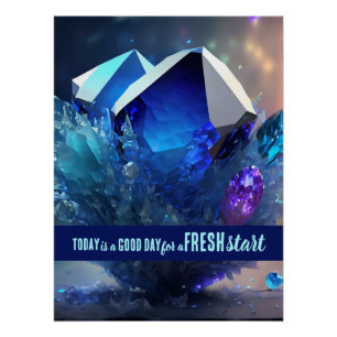 Póster Hoje é uma citação motivacional de início novo do