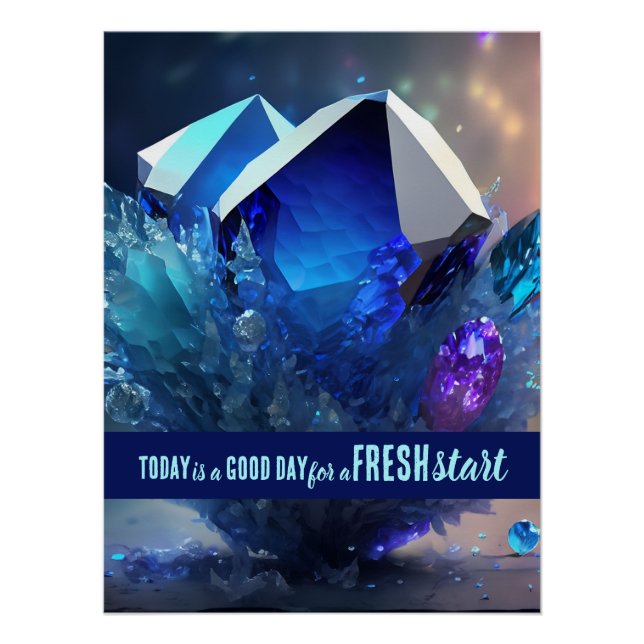 Póster Hoje é uma citação motivacional de início novo do  (Frente)