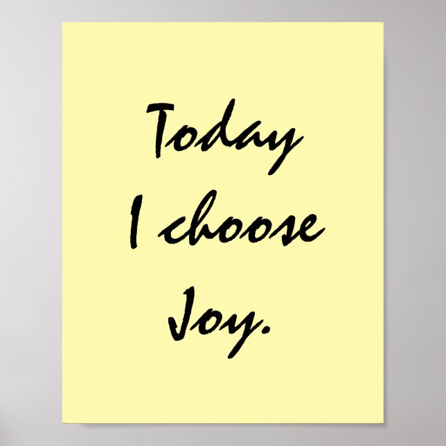 Póster Hoje eu escolho Joy. (Frente)