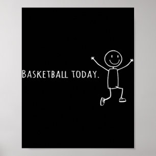 Poster Hoje, O Funny Basquete Dura Um Salto Humano De Joy