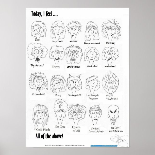 Póster Hoje sinto... (Frente)