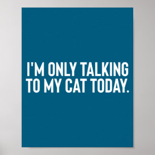 Poster Hoje Só Estou Falando Com Meu Gato