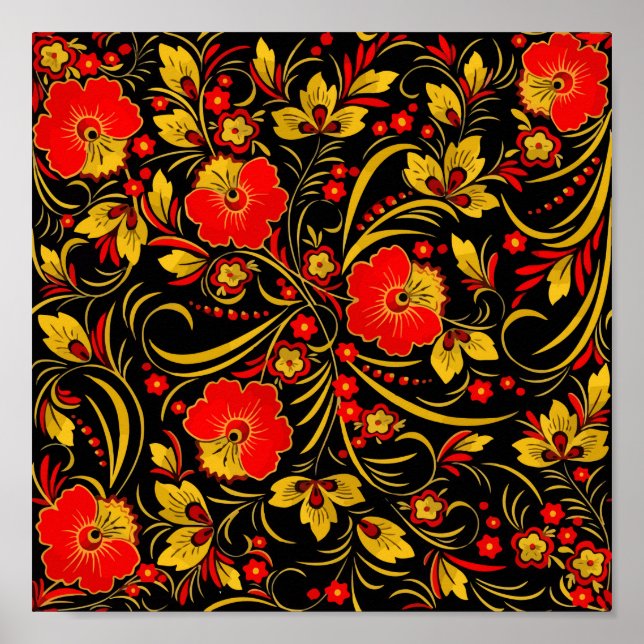 Poster Hokhloma russo (Frente)