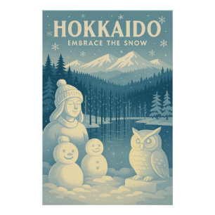 Póster Hokkaido - Wonderland de inverno