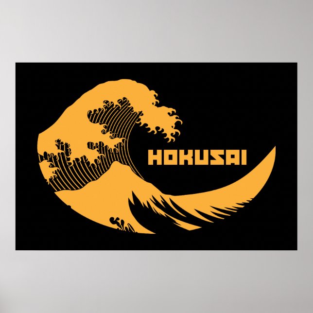 Póster Hokusai - A onda do Excelente (Frente)