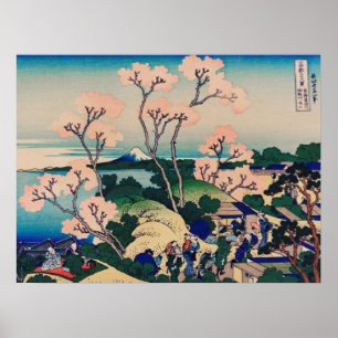Poster Hokusai - Colina Goten-Yama