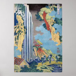Poster Hokusai - Ono Waterfall, Kisokaido