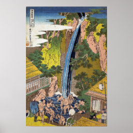 Poster Hokusai - Roben Waterfall, Oyama, Província de Sag