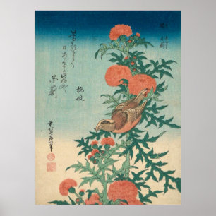 Póster Hokusai Shrike e a galeria de palitosHD