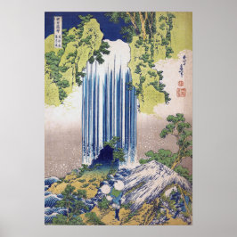 Poster Hokusai - Yoro Waterfall, Província de Mino