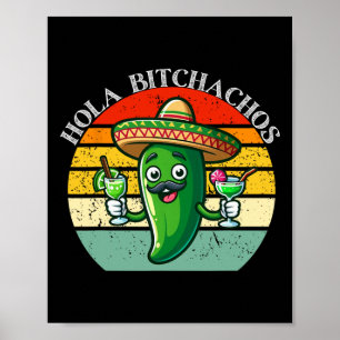 Poster Hola Achos Funny Jalapeno Cinco Mexicano De Mayo M