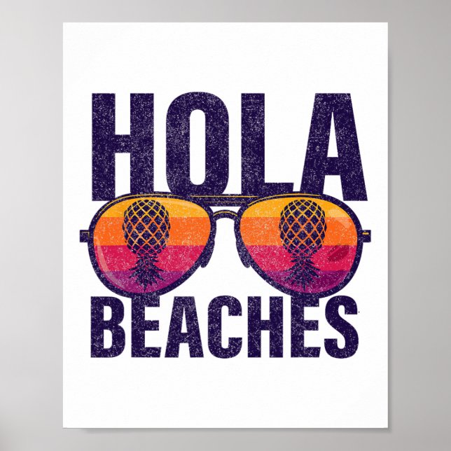 Poster Hola Beaches Do Lado De Boca Do Ananás (Frente)