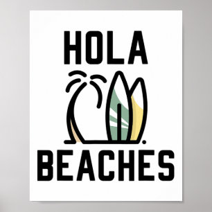 Poster Hola Beaches Surf Conselho Furioso Férias de Praia