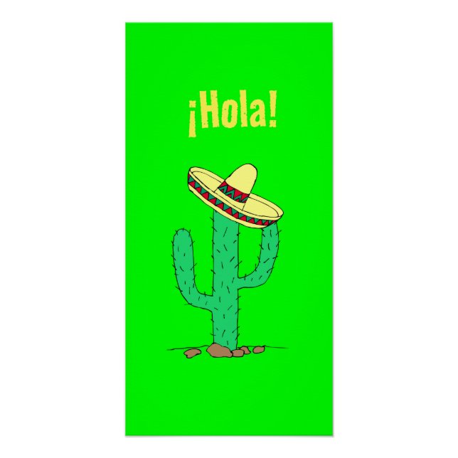 Póster Hola! Saudações Espanholas de Arte Mexicana (Frente)