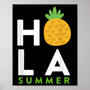 Poster Hola Summer _ Festa de Abacaxi Festa de Férias