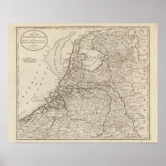 Poster Holanda, Friesland, Groningen, Overyssel (Frente)