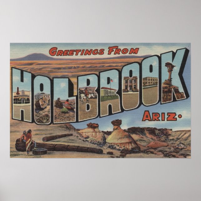 Poster Holbrook, Arizona - Cenas com Letras Grandes (Frente)