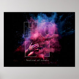 Poster Holi Festival das Cores Design