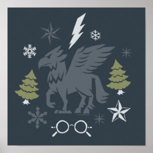 Poster Holiday Buckbeak Winter Graphic