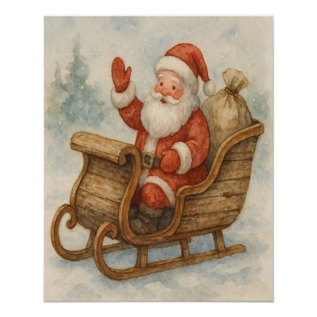 Póster Holiday Cheer – Elegant Christmas Poster Art (Frente)