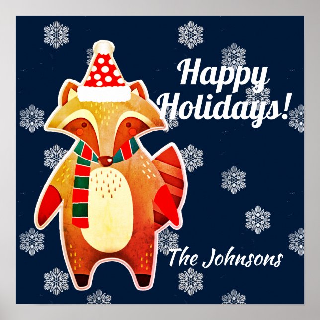 Poster Holiday Raccoon (Frente)