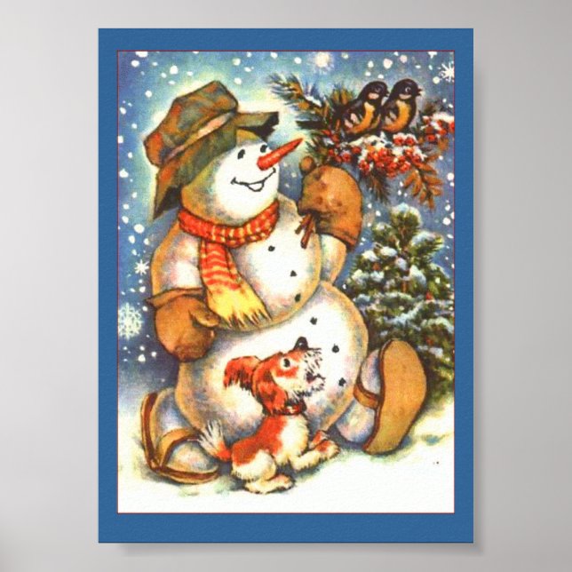 Poster Holiday Snowman (Frente)
