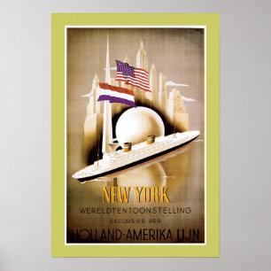 Poster Holland America Line Nova York