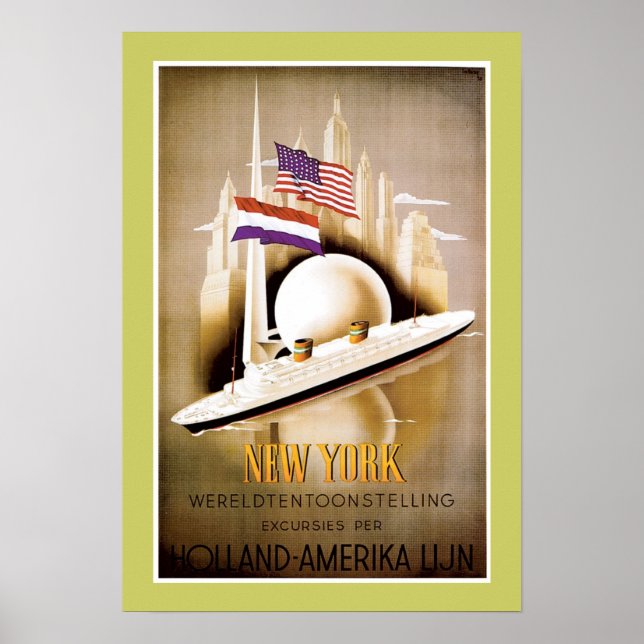 Poster Holland America Line Nova York (Frente)