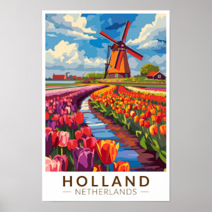Poster Holland Viagem Arte Vintage
