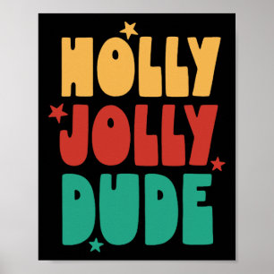 Poster Holly Jolly Cara De Natal Garotas Feliz Xm