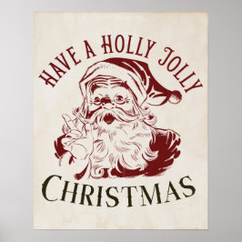 Poster Holly Jolly Vintage Christmas