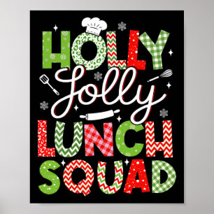 Poster Holly Retro Jolly Lunch Squad Cafeteria Lady