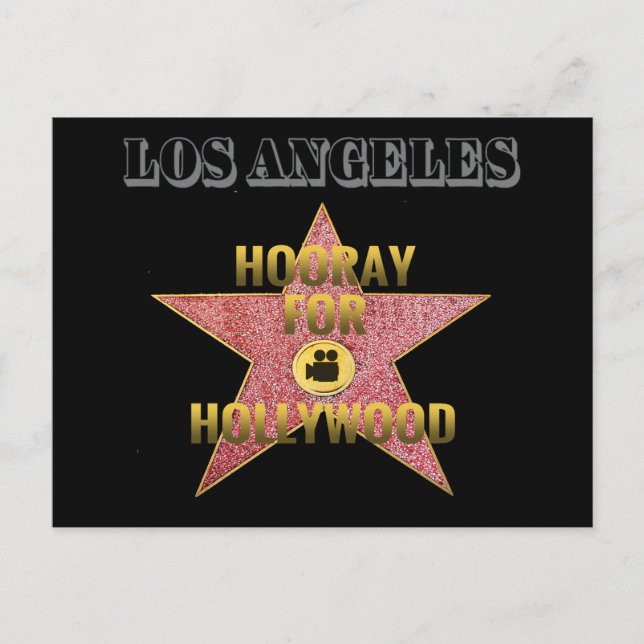 Poster Hollywood Blvd. Cartão Postal (Frente)