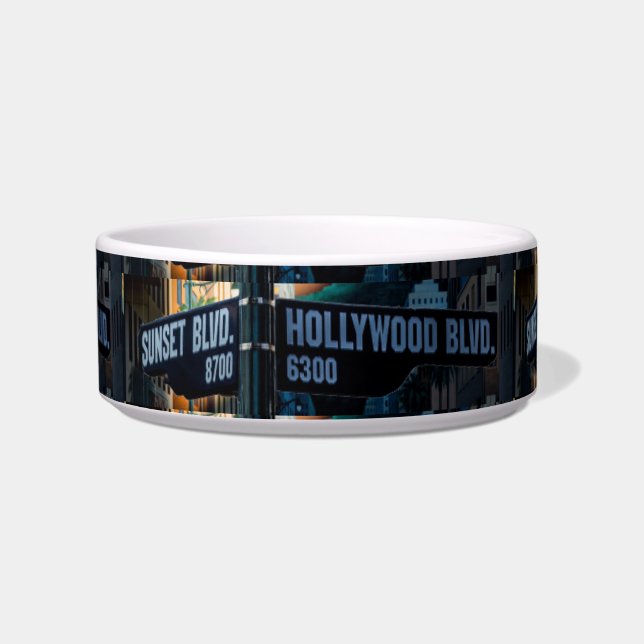 Poster Hollywood Blvd. tigela para animais de esti (Frente)