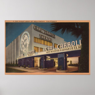 Póster Hollywood, CA - "Um ponto noturno gay"