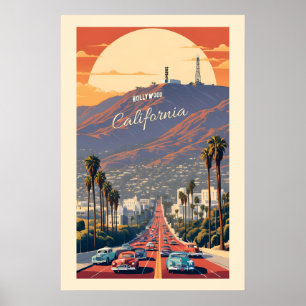 Poster Hollywood Califórnia