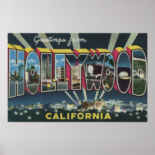 Poster Hollywood, CaliforniaLarge - Letra Cena 2