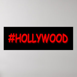 Poster "#HOLLYWOOD" Cute Design. Buy Now