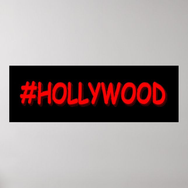 Poster "#HOLLYWOOD" Design. Comprar Agora (Frente)