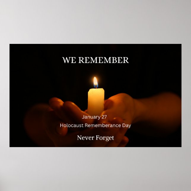 Poster Holocaust Remembrance Day (Frente)