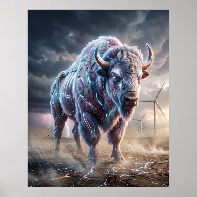 Poster Hologram Bison Storm Plains (Frente)