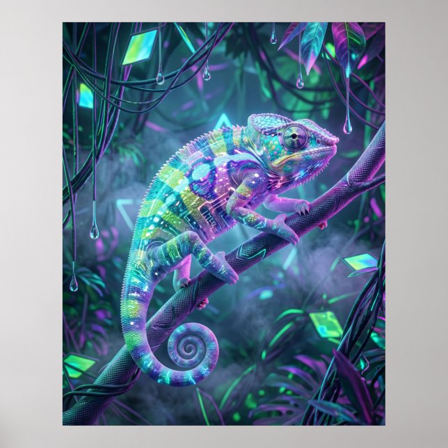 Poster Hologram Chameleon Data Vine (Frente)