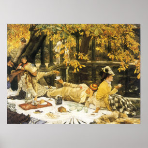 Poster Holyday, the Picnic by James Tissot, Victorian Art