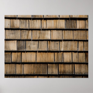 Poster Holzschindeln